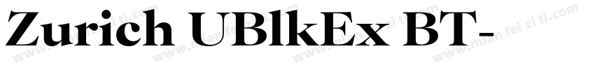 Zurich UBlkEx BT字体转换